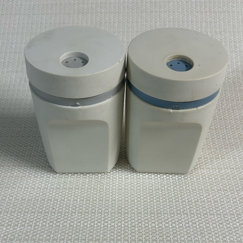 Tupperware White and Gray Spice Containers